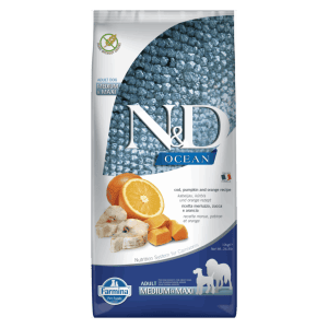 FARMINA N&D OCEAN - DOG Dry Cod Pumpkin&Orange ADULT MED&MAX 12 kg