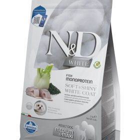 FARMINA N&D WHITE - DOG Dry Sea Bass Spirulina&Fennel ADULT MED&MAX 2 kg