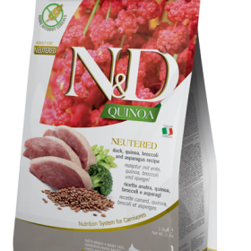 FARMINA N&D QUINOA - CAT Dry NEUTERED Duck Broccoli&Asparagus ADULT 1,5 kg