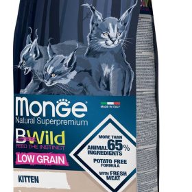 Monge BWild Kitten visavertis pašaras jauniems kačiukams su žąsiena 1,5kg