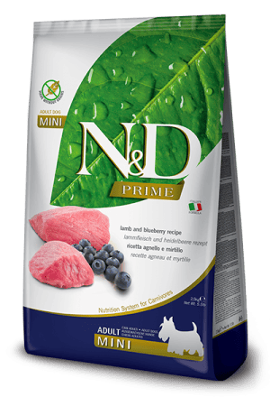 FARMINA N&D PRIME - DOG Dry Lamb&Blueberry ADULT MINI 2,5 kg