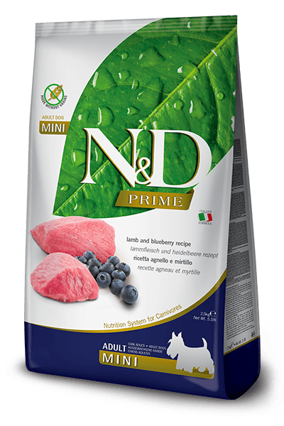 FARMINA N&D PRIME - DOG Dry Lamb&Blueberry ADULT MINI 2,5 kg