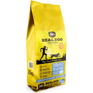 Real Dog Sensitive 15kg pašaras suaugusiems šunims su antiena