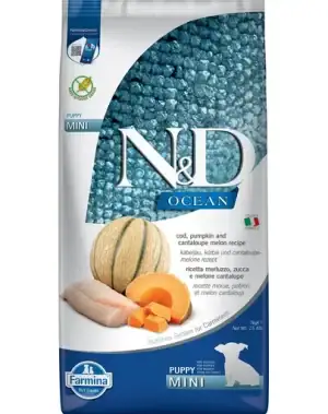 FARMINA N&D OCEAN - DOG Dry Cod Pumpkin&Cantaloupe PUPPY MINI 7 kg