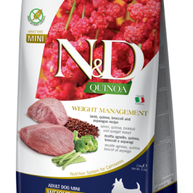FARMINA N&D QUINOA - DOG Dry WEIGHT MANAGEMENT Lamb&Broccoli ADULT MINI 2,5 kg