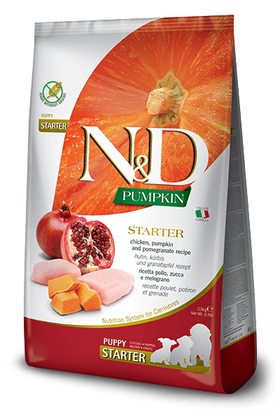 FARMINA N&D PUMPKIN - DOG Dry Chicken&Pomegranate STARTER PUPPY ALL BR 2,5 kg (pak.4)