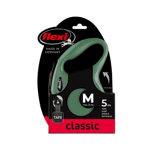 FLEXI pavadėlis šuniui Classic M Tape juostinis 5m, alyvuogių žalia - papildoma nuotrauka 2