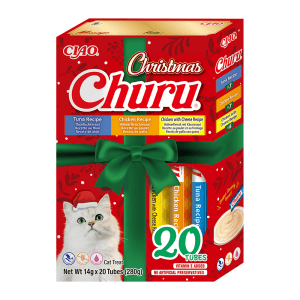 Churu Xmas dovanų dėžutė su tunu, vištiena, vištiena ir sūriu 20 vnt