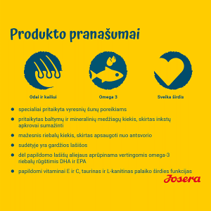 Josera SeniorPlus vysresnio amžiaus šunims su lašiša, 900 g - papildoma nuotrauka 3