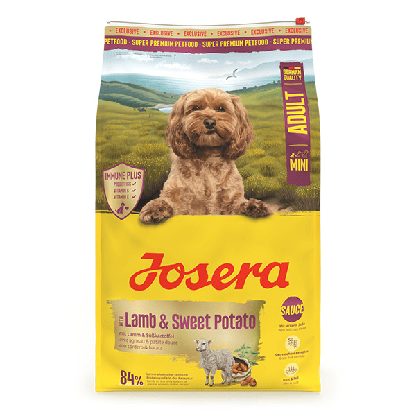 Josera Mini Lamb and Sweet Potato sausas pašaras mažų veislių šunims su ėriena ir batatais, 10 kg