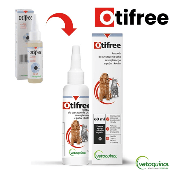 Otifree ausų valymo tirpalas šunims ir katėms, 160ml - papildoma nuotrauka 2