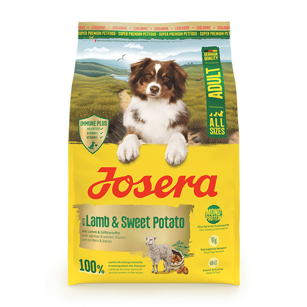 Josera Lamb + Sweet Potato begrūdis sausas pašaras šunims su ėriena ir batatais, 3 kg