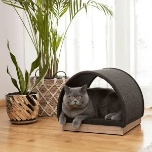 Ecomfy draskyklė katėms half moon eco, pilka,35x60 cm