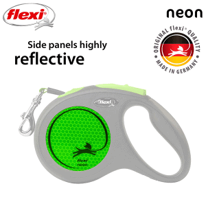 FLEXI pavadėlis šuniui New Neon M juostinis 5m, žalias - papildoma nuotrauka 3