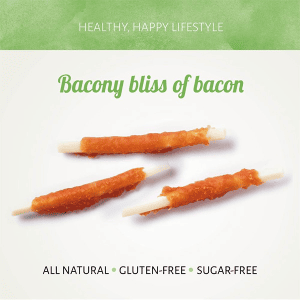 Antos skanėstai šunims su vištiena  D'light Bacon 1Kg - papildoma nuotrauka 2