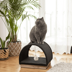 Ecomfy draskyklė katėms half moon eco, pilka,35x60 cm - papildoma nuotrauka 2