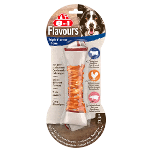 8in1 Flavours L trigubo skonio kaulas didelių veislių šunims, 1 vnt.