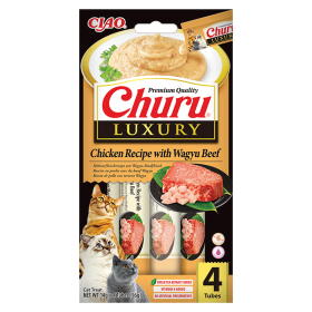Churu Luxury kreminis skanėstas katėms su vištiena ir japoniška jautiena N4