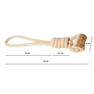Kavamedžio žaislas šuniui su virve, Dingo Kawka Lasso, 39 cm - papildoma nuotrauka 3