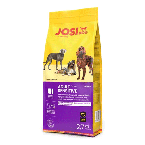 JosiDog Adult Sensitive sausas pašaras šunims, 2,7 kg