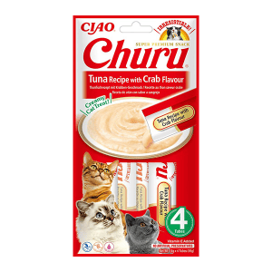 Churu kreminis skanėstas katėms su tunu ir krabu, 56g N4