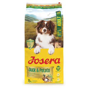 Josera Duck + Potato A/S begrūdis sausas pašaras šunims su antiena ir bulvėmis, 12,5 kg