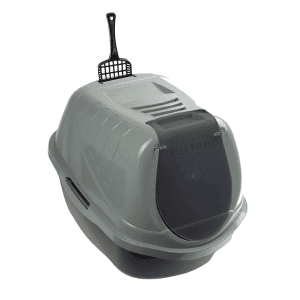 Ecomfy uždaras tualetas katėms eco, pilkas, 54x40x40
