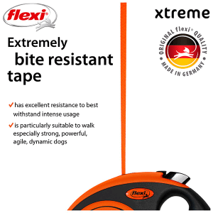 FLEXI pavadėlis šuniui Xtreme S juostinis 5m, oranžinis - papildoma nuotrauka 3
