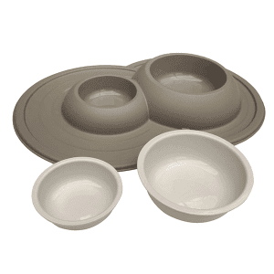 Comfy dvigubas dubenėlis gyvūnui SMART CLEAN, kreminis, 600+230 ml - papildoma nuotrauka 2