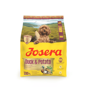 Josera Mini Duck+Potato sausas pašaras mažų veislių šunims su antiena, 900 g