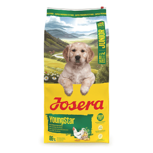 Josera Young Star begrūdis sausas pašaras jauniems šunims su paukštiena,  12,5kg