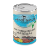 Landfleisch konservai šunims, paukšt. širdys+menkė, 400g