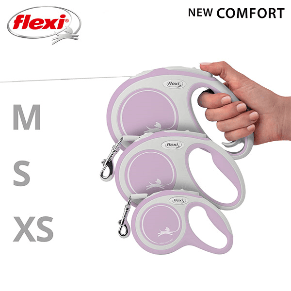 FLEXI pavadėlis šuniui New Comfort XS juostinis 3m, rožinis - papildoma nuotrauka 4