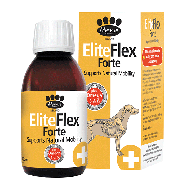 Mervue EliteFlex Forte šunų sąnariams - skystis, 150 ml