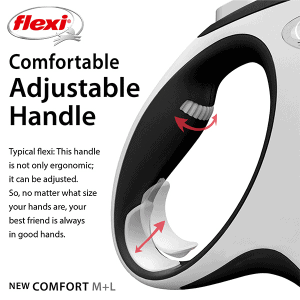 FLEXI pavadėlis šuniui New Comfort L juostinis 8m, juodas - papildoma nuotrauka 4
