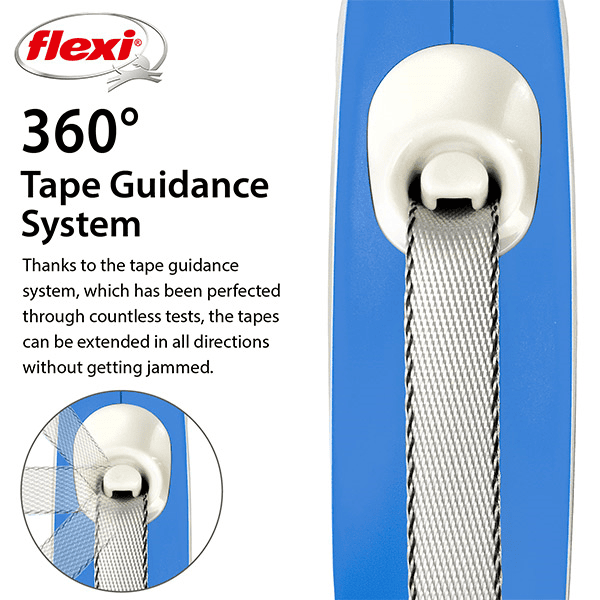 FLEXI pavadėlis šuniui New Comfort XS juostinis 3m, žydras - papildoma nuotrauka 3