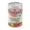 Landfleisch konservai šunims, jaučių širdys+makaronai, 400g