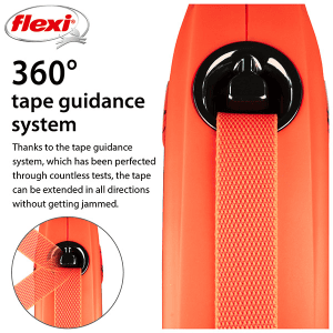 FLEXI pavadėlis šuniui Xtreme L juostinis 5m, oranžinis - papildoma nuotrauka 4