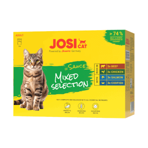 JosiCat Multipack Sauce Mixed set konservuotas pašaras katėms, 4x12x85g