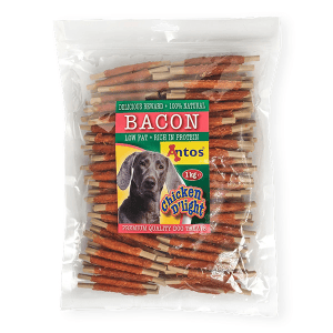 Antos skanėstai šunims su vištiena  D'light Bacon 1Kg