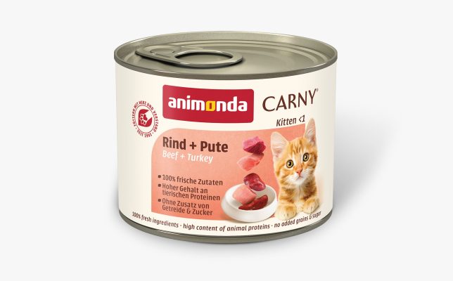 Animonda Carny Kitten – konservai kačiukams su jautiena ir kalakutiena, 200 g