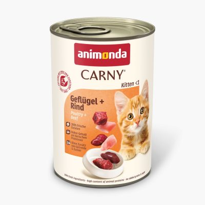 Animonda Carny Kitten – konservai kačiukams su paukštiena ir jautiena, 400 g