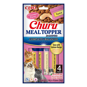 Churu Meal topper skanėstas katėms maistui gardinti su tunu ir lašiša, 4 vnt.