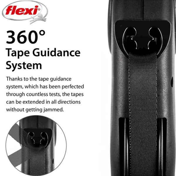 FLEXI pavadėlis šuniui Giant L Black Edition, juostinis 8m, juodas - papildoma nuotrauka 3