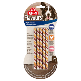 8in1 Flavours Trigubo skonio iešmeliai šunims, 6 vnt.