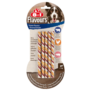 8in1 Flavours Trigubo skonio iešmeliai šunims, 6 vnt.