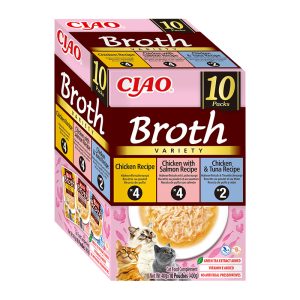 CIAO Broth skanėstas katėms, vištiena su lašiša ir tunu vištienos sultinyje, 10x40 g - papildoma nuotrauka 2