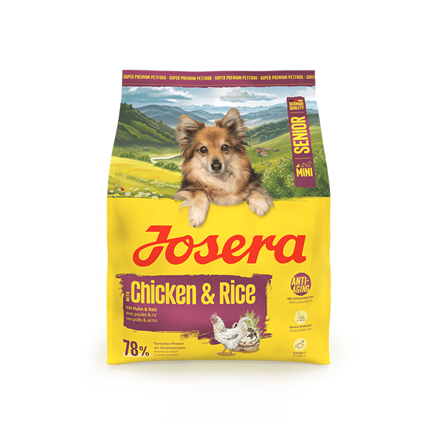 Josera Mini Senior Salmon sausas pašaras mažų veislių šunims su lašiša, 900 g