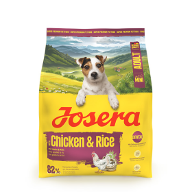 Josera Mini Chicken and Rice sausas pašaras mažų veislių šunims su paukštiena, 900 g