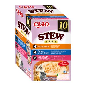 CIAO Stew troškinys katėms su vištiena tunu ir lašiša, 10x40g - papildoma nuotrauka 2